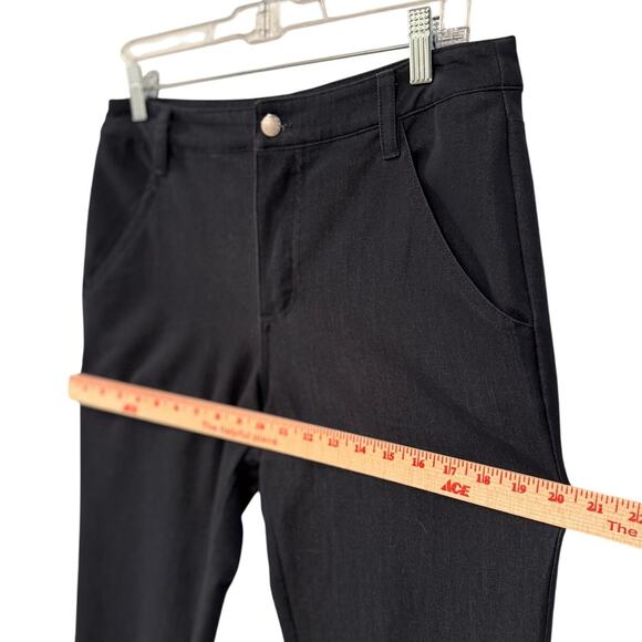 Tahari 10/30 High Rise Trousers $178 Stretch Cotton Dress Pants Crop Navy Blue - Picture 5 of 9